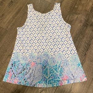 Iilly pulitzer xxs Kristen tank top multi sea la vie Euc